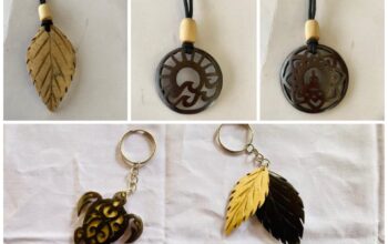 Coconut shell creative handmade keychain