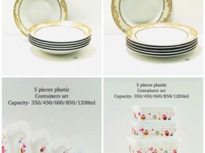 Royal Ceramic Plates & Plastic Containers