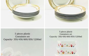 Royal Ceramic Plates & Plastic Containers